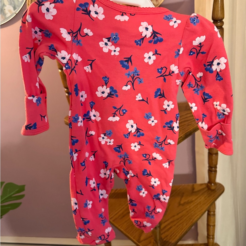 Carter's Pink Floral Footie